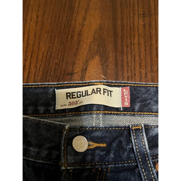 Levi's 505 Medium Wash Regular Fit Men's 34 X 34 Denim Jeans - Picture 3 of 9